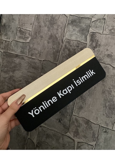 Meşe Serisi Siyah Mat Kişiselleştirilebilir Kapı İsimliği Meşe Serisi Siyah Mat Kişiselleştirilebilir Kapı İsimliği