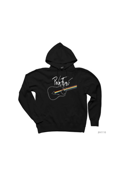 Pink Floyd Guitar Siyah Kapşonlu Sweatshirt Hoodie Siyah