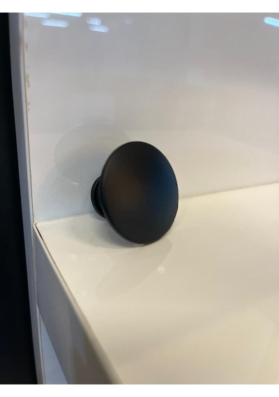 Metal Mantar Düğme Kulp Mat Siyah Ünite Dolap Kapak Modern Çekmece Mobilya Kulbu Tek Delikli