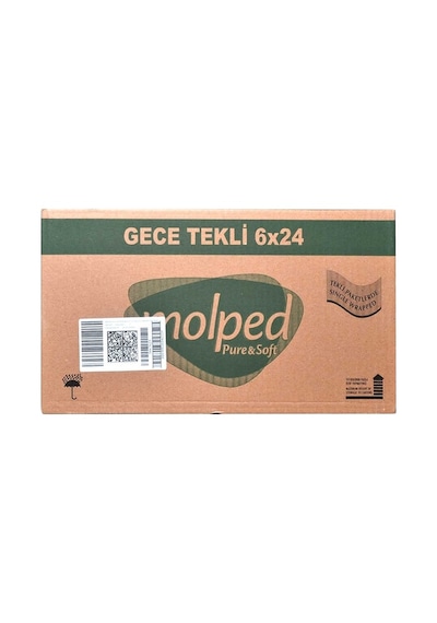 Molped Hijyenik Ped Pure&soft 6'lı Gece 24'li Paket