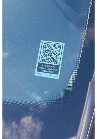 Vebu Araç Qr Kod Cam Etiketi, Dijital Numaratör, Plaka Üzerinden Ulaşılabilir Ol
