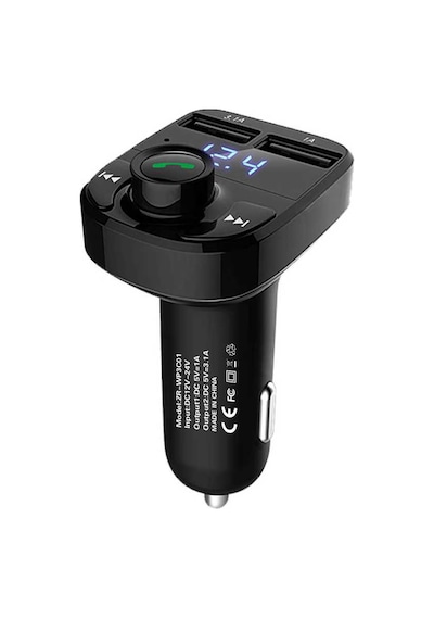 Zore Zr-wp3c01 Bluetooth Transmitter Mp3 Araç Şarjı - Siyah Siyah