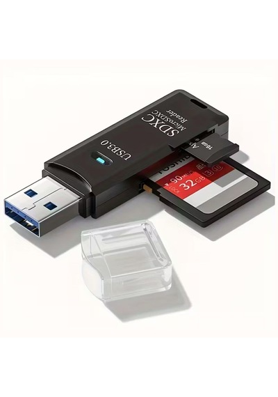 Go İthalat 2in1 Usb 3.0 Micro Sd Hafıza Kartı - Tf Kart Okuyucu Hub Adaptör Veri Aktarıcı