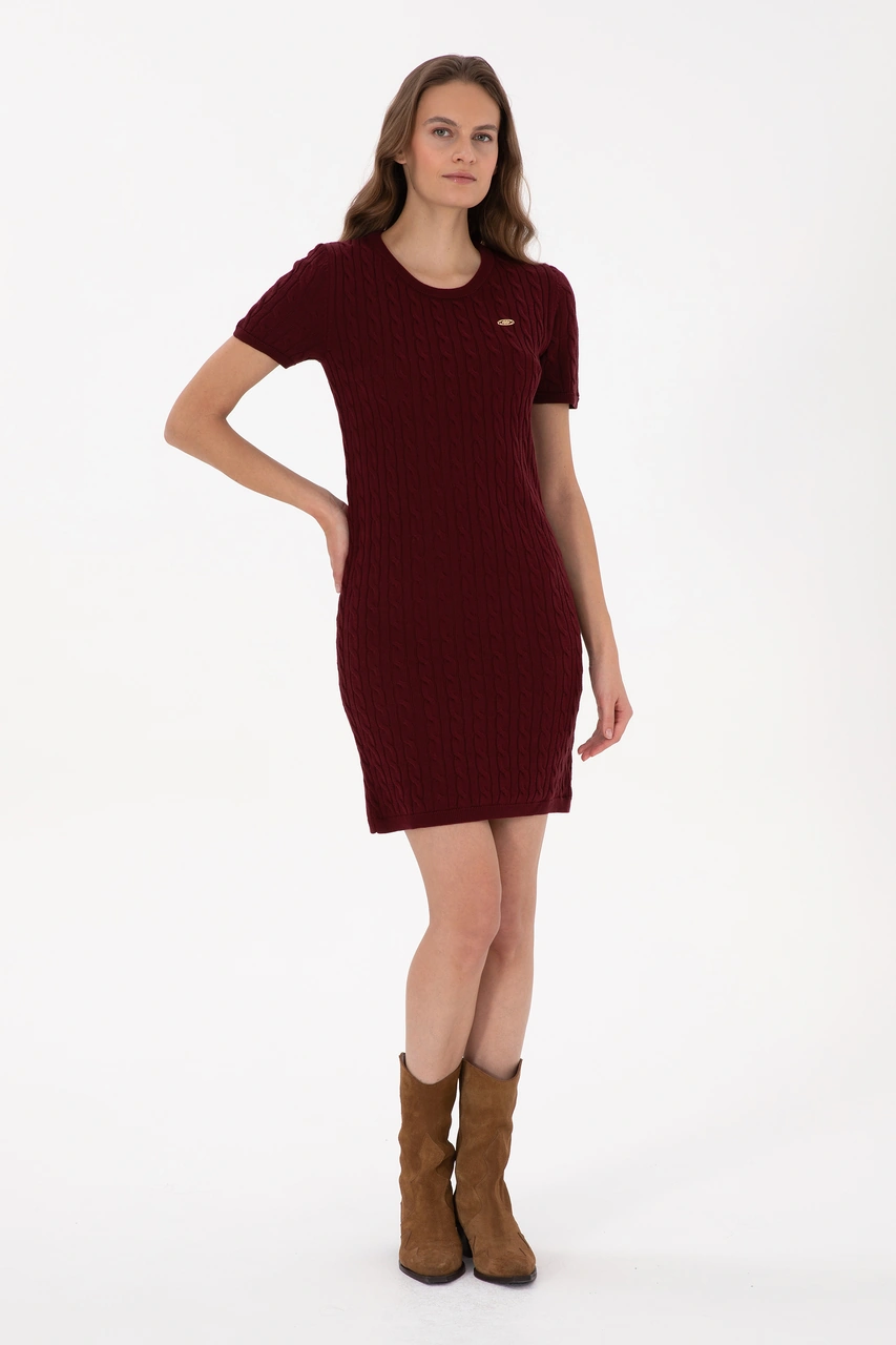 U.s. Polo Assn. Kadın Bordo Elbise Triko 50309538-vr014 Bordo