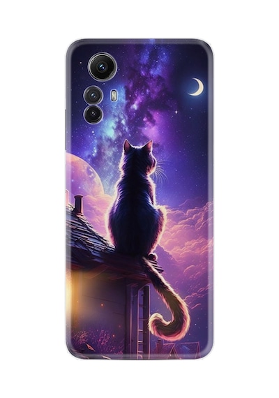 Xiaomi Redmi Note 12s Kılıf Boutique Baskılı Resimli Damdaki Kedi Pcode -091