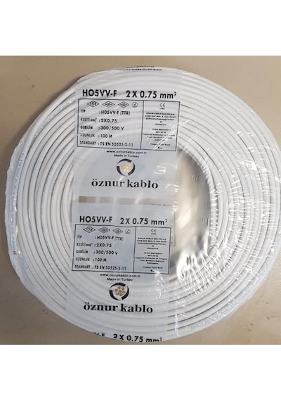 Öznur Kablo 2X0.75 Mm Ttr 100 Metre