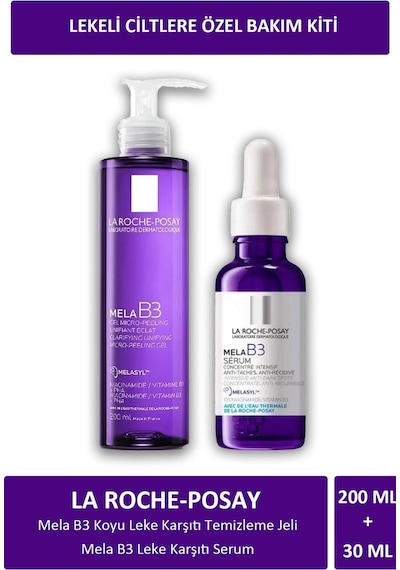 La Roche Posay Mela B3 Koyu Leke Karşıtı Temizleme Jeli 200 ML + Mela B3 Leke Karşıtı Serum 30 ML
