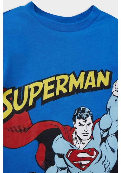 DeFacto Erkek Bebek Superman Pijama Takımı Kısa Kollu Penye Üst Beli Lastikli Şort E1189A525HSBE64