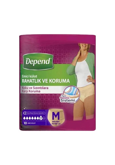 Depend Emici Külot Kadın Orta Beden 10'lu 6 Adet