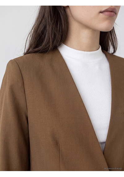 Lcw Modest Bej Kruvaze Yaka Kadın Blazer Ceket