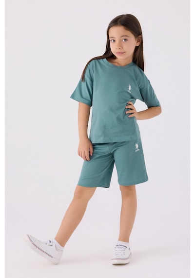 U.S. Polo Assn. U.s. Polo Assn Kız Çocuk Mavi Bermuda Takım Us1848-c-v26 Mavi