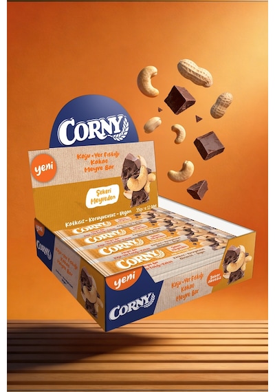 Corny Kaju Kakao Yer Fıstığı Tahıl Bar 35 Gr X- 12 Adet