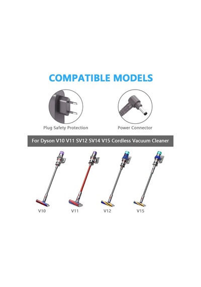 Dyson V10 V11 V12 V15 Uyumlu 30.45v 1.1 Amp Süpürge Şarj Adaptörü