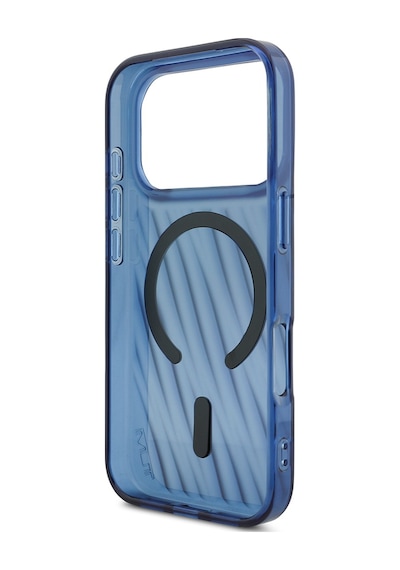 Apple Uyumlu iPhone 17 Pro  Kılıf Tumı Lisanslı M-safe Şarj Özellikli Transparan Kapak Mavi Mavi