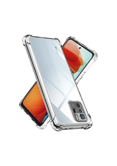 Xiaomi Poco X3 Gt Kapak Kamera Korumalı Airbag Antishock Köşe Korumalı Şeffaf Silikon Kılıf