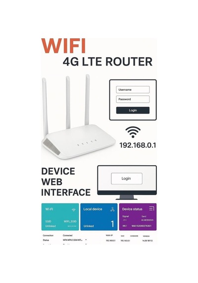 Novacom N300 Wi-fi 4g/lte Kablosuz İç Mekan Sim Kart Destekli Modem