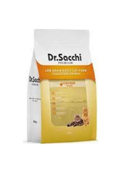 Dr. Sacchi Premium Düşük Tahıllı Tavuklu Yetişkin Kedi Maması 1500 G
