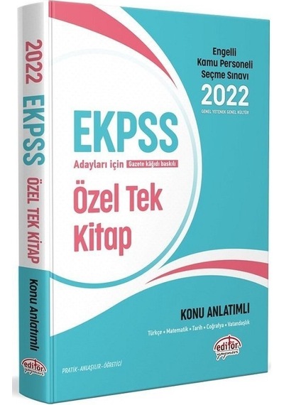2022 EKPSS Konu Anlatımlı Özel Tek Kitap- Editör