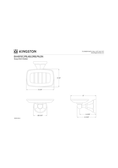 Brass Ba4815sn Metropolitan Sabunluk, Fırçalanmış Nikel 000 Açık Krem