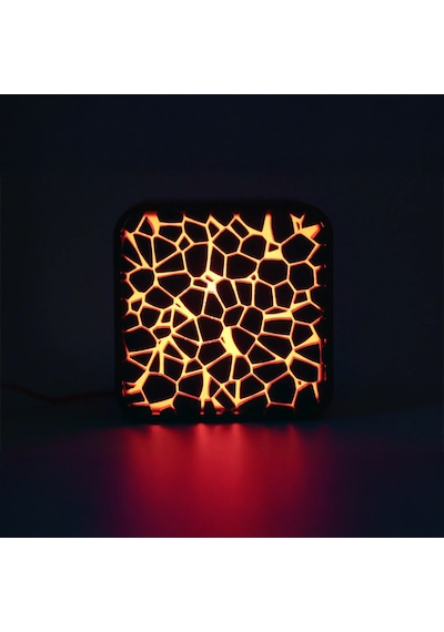 Lava Grid Gece Lambası Siyah