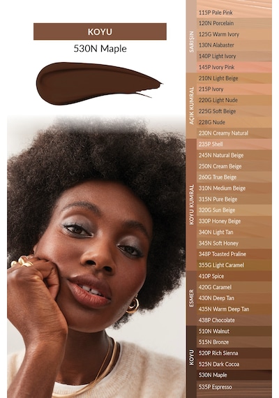 Avon Power Stay Mat Fondöten 530N Maple