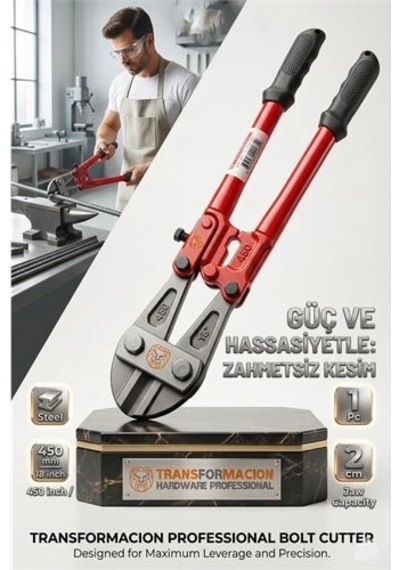 Pro-cut 450mm 18" Profesyonel Çelik Cıvata, Zincir Ve İnşaat Demiri Kesici Makas 723156