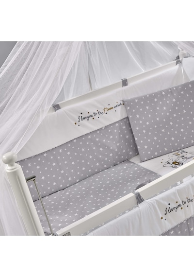 Meltem Kids Mondo Anne Yanı Ahşap Sallanır Beşik 60 x 120 CM (Beyaz-Moon) Gri Meltem Kids Mondo Anne Yanı Ahşap Sallanır Beşik 60 x 120 CM (Beyaz-Moon) Gri