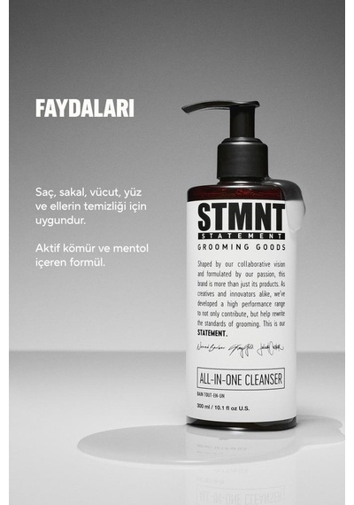 Stmnt Hepsi Bir Arada Saç Sakal Yüz Ve Vücut Temizleyici 300ml