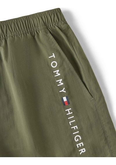 Tommy Hilfiger Erkek Marka Logolu Günlük Kullanıma Uygun Haki Yeşil Deniz Şortu Um0um03748 Rbn-15612