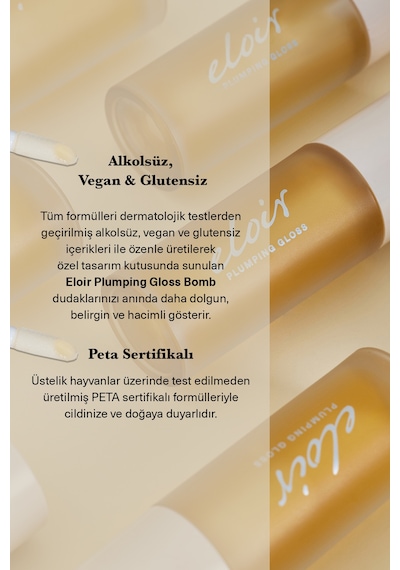 Lip Plumping Gloss Bomb Bare Dudak Parlatıcısı Nemlendirici Dolgunlaştırıcı Bomb Bare
