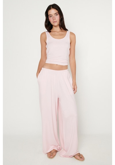 Ac&co / Altınyıldız Classics Kadın Pembe Yumuşak Dokulu Nefes Alabilen Rahat Slim Fit Bisiklet Yaka Esnek Örme Atlet