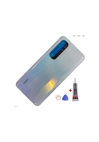 Xiaomi Mi Note 10 Lite Beyaz Arka Kapak Batarya Kapağı Pil Kapağı Yapışkan Ve Sökme Aparatıyla Beraber Full Set Beyaz