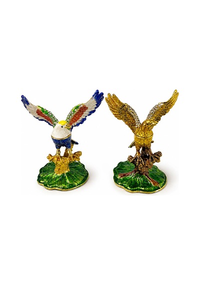 10 Adet Taşlı Kartal Figürü Dekoratif Heykelcik, Masaüstü Ve Raf Süsü, Eagle Figurine, Dekorasyon Aksesuarı