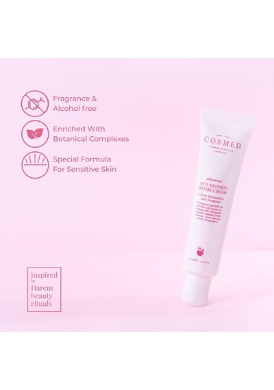 Cosmed Hassas Ciltler İçin Kızarıklık Karşıtı Onarıcı Krem 40 Ml