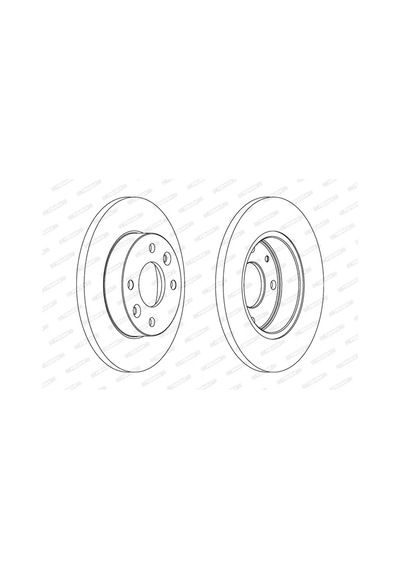 Fren Disk - Dacia Logan, Sandero, 1310, 1410, Nova - Ferodo-ddf055