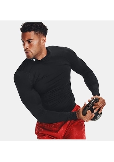 Under Armour Ua Heatgear Armour Compression Mock Erkek Uzun Kollu T-shirt 1369606-001 Siyah