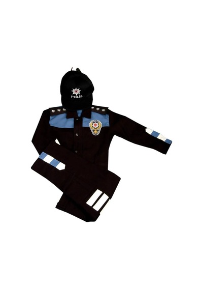 Herşeytrend Kız&erkek Çocuk Polis Kıyafeti Şapka, Gömlek, Pantolon Takımı Yeni Model