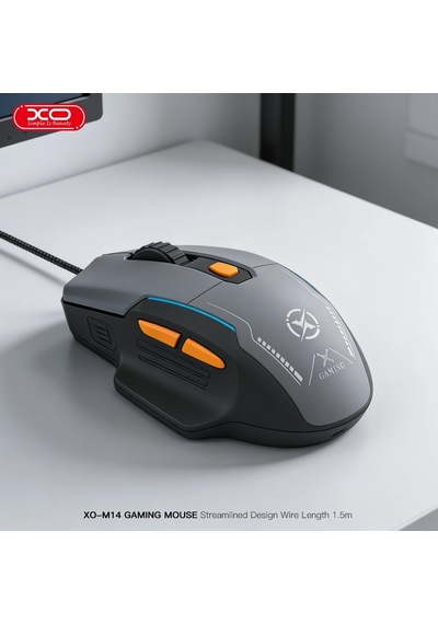 M14 Rgb Oyuncu Mouse 7600 Dpı, 6 Tuşlu, 65g Hafif Kablolu Usb Ergonomik Gaming Mouse Siyah