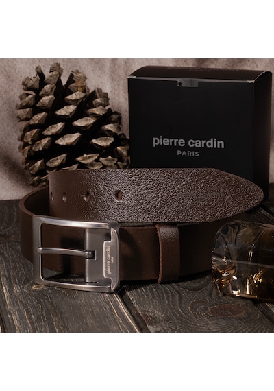 Pierre Cardin Deri Erkek Kemer En 4 Cm Pc-3100 Kahverengi