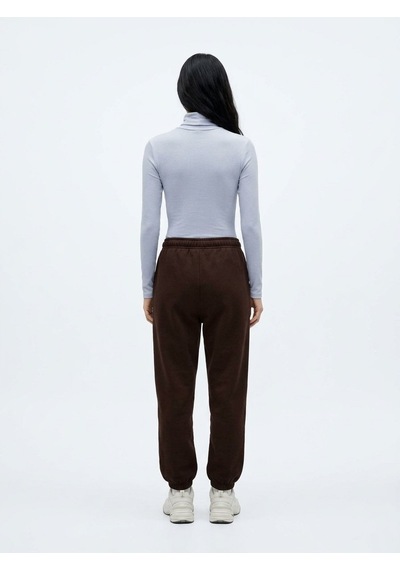 LTB Regular Fit Lastik Paça Basic Kahverengi Eşofman