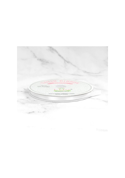 Psf0308-029 Katı Saten Şerit, 3/8" X 100 Yd, Beyaz Çok Renkli