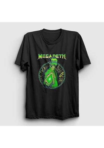 Presmono Unisex Shine Megadeth T-shirt Siyah