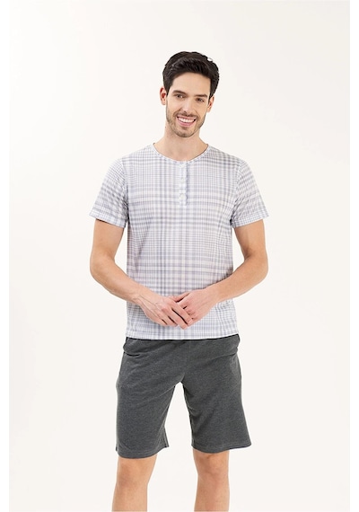 Yeni İnci 3'Lü Erkek Pijama Takım Ekose 826 001