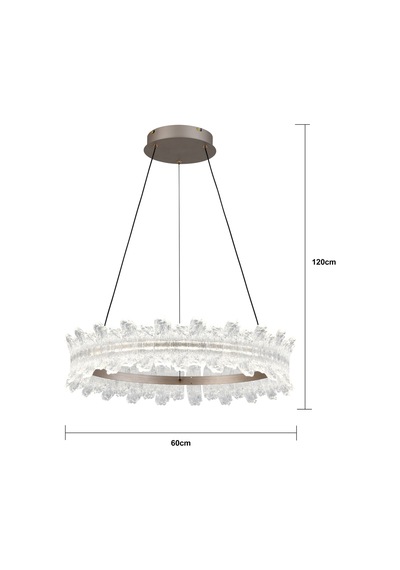 Jorgen 76 Watt Led Avize Halka Tasarım Salon Yemek Odası Rose Gold