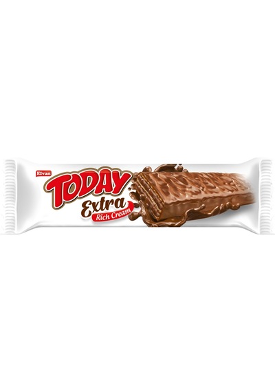Today Extra Çikolata Kaplamalı Bol Kremalı Fındıklı Gofret 37 GR 24 Adet (1 kutu)