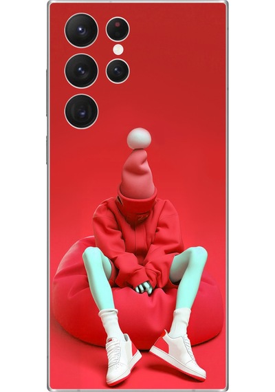 Samsung Galaxy S22 Ultra Uyumlu Şeffaf Kılıf No Face 7 Tasarımlı