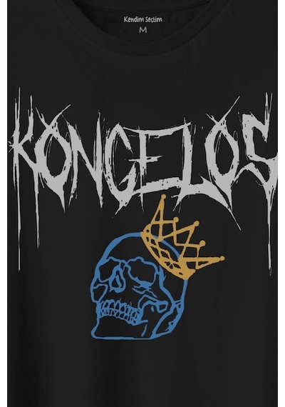 Kongelos Kralsız Taç Gothic Urban Baskılı Tişört Unisex T-shirt 001