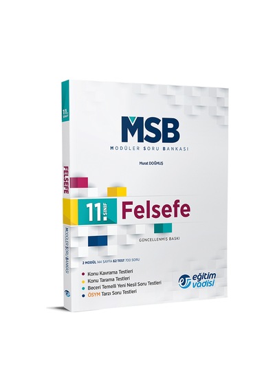 11. Sınıf Felsefe Modüler Soru Bankası Eğitim Vadisi Yayınları