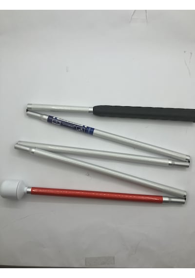 Görme Engelliler İçin Beyaz Baston 5 Katlamalı 120 Cm