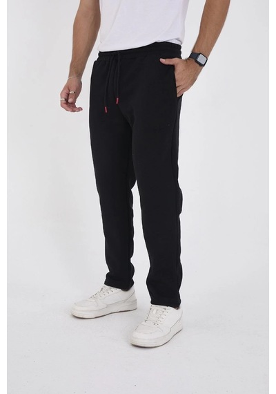 Assema Unisex Üç İplik Basic Eşofman Pantolon - Siyah Çok Renkli